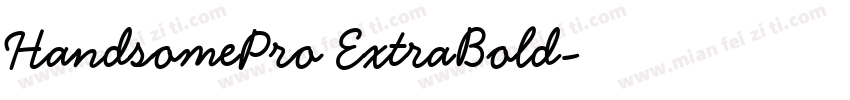 HandsomePro ExtraBold字体转换